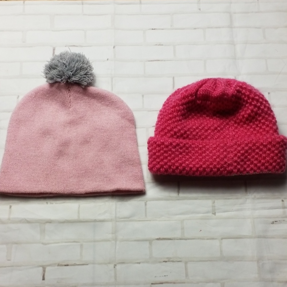 TWO WINTER HATS  ONE SIZE WOMEN